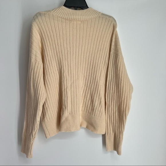 SOPHIE Rue mock turtleneck sweater ribbed Large - Picture 4 of 5